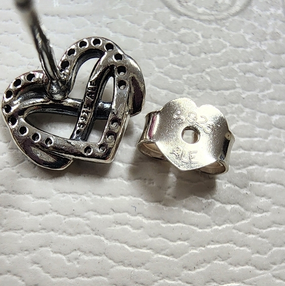 Pandora Sparkling Infinity Heart Stud Earrings - Picture 4 of 4